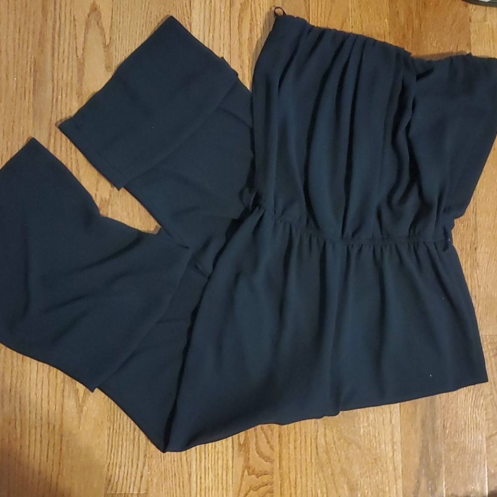 Forever 21 black strapless jumpsuit small